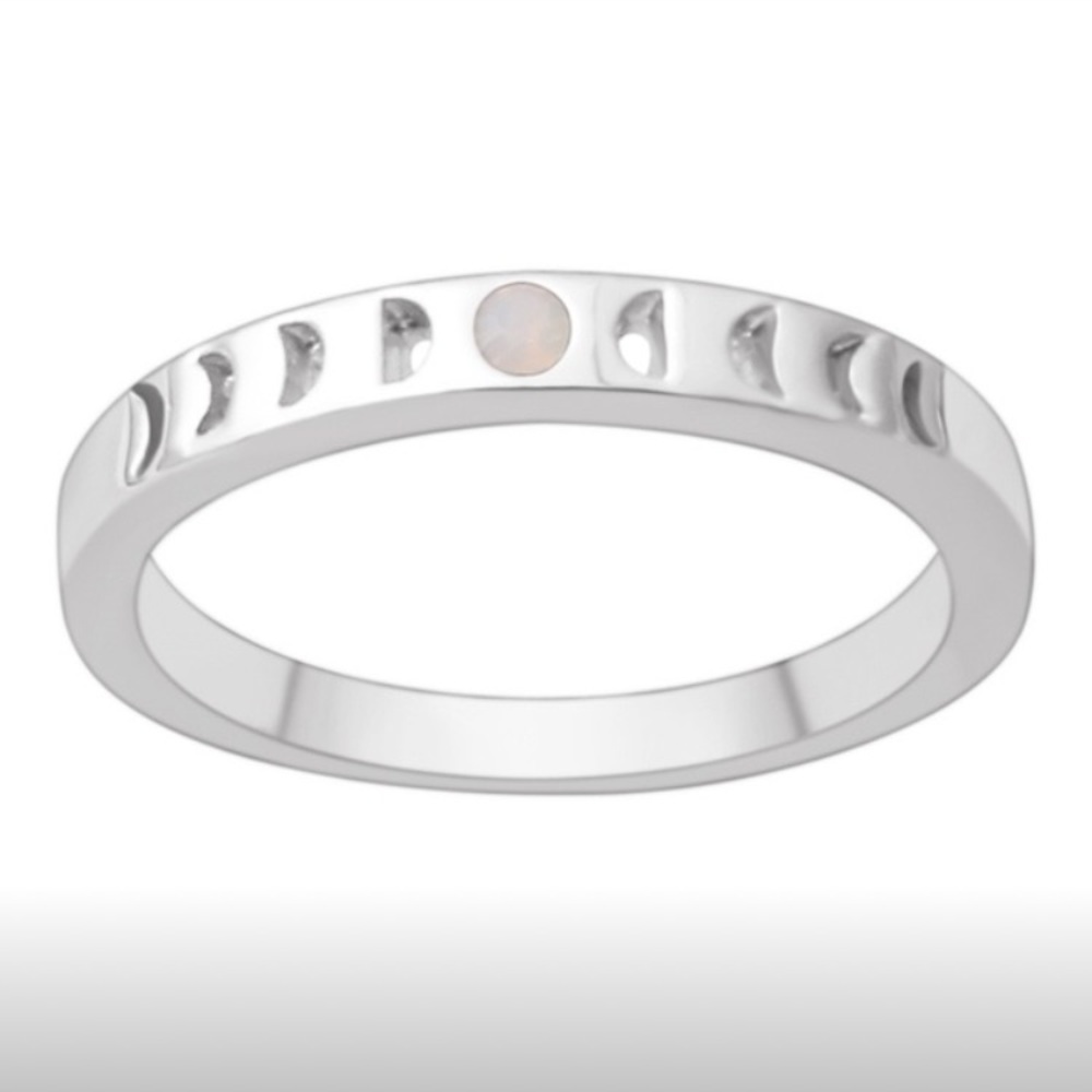 5 {for} 25 ✨ Moon Phase Silver Pink Quartz Gem